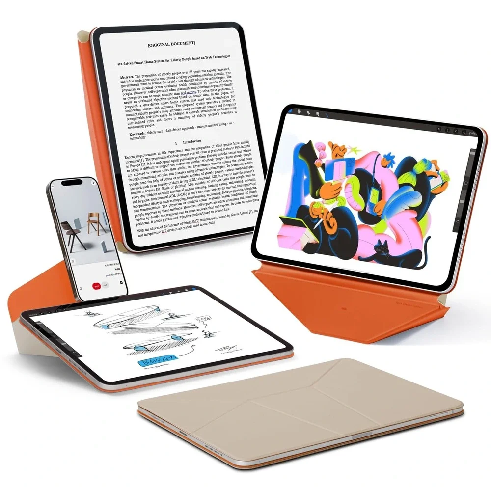 MOFT Dynamic Folio Case iPad Pro 11 M4 M5 Magnetic Stand 20+ Angles Terracotta